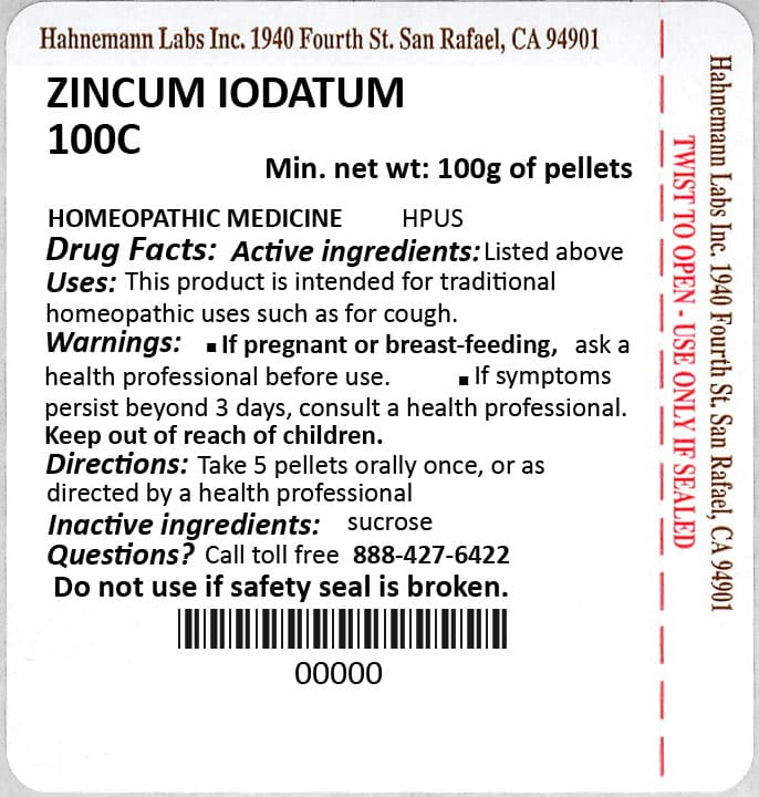 Zincum Iodatum package label