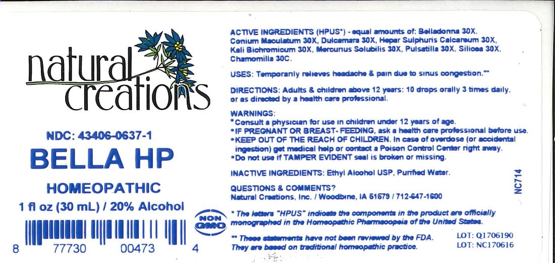 Bella Hp package label