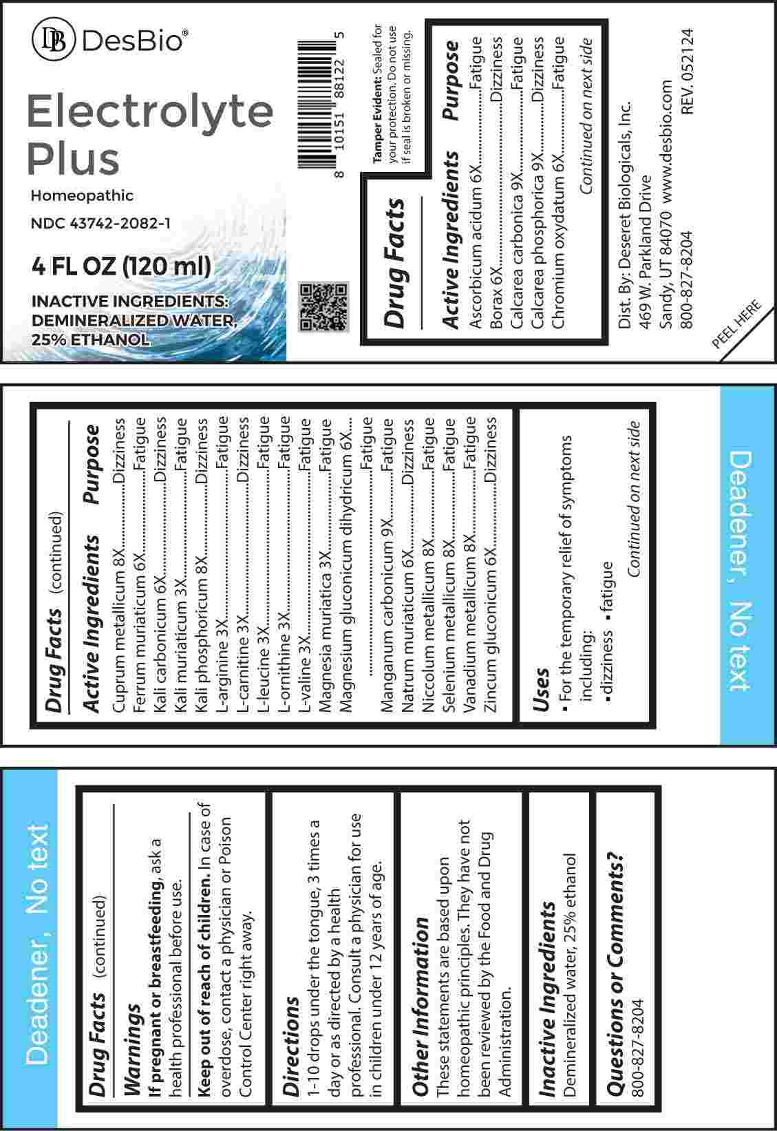 Electrolyte Plus package label