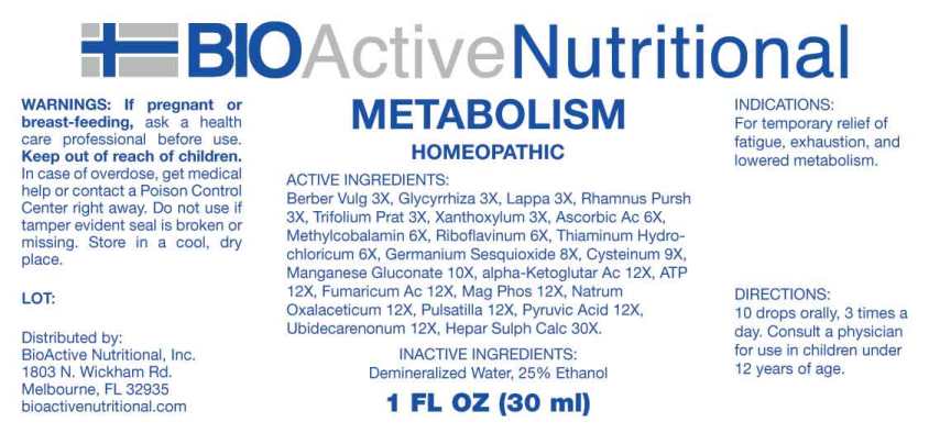 Metabolism package label