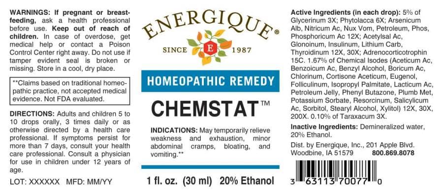 Chemstat package label