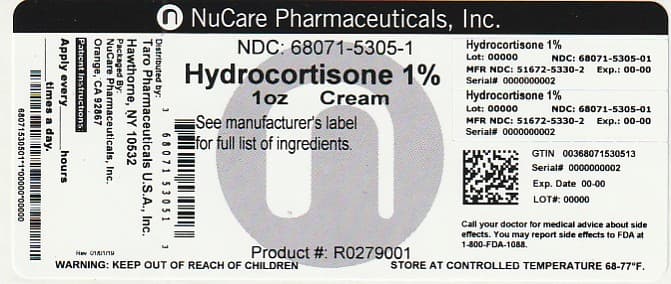 Hydrocortisone Cream 1% package label