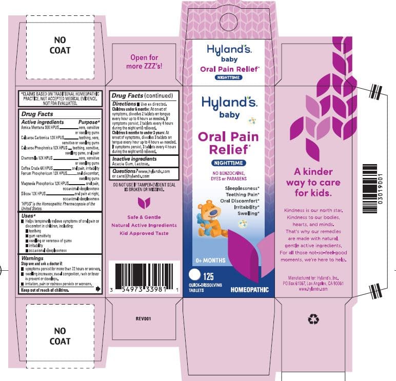 Baby Nighttime Oral Pain Relief package label