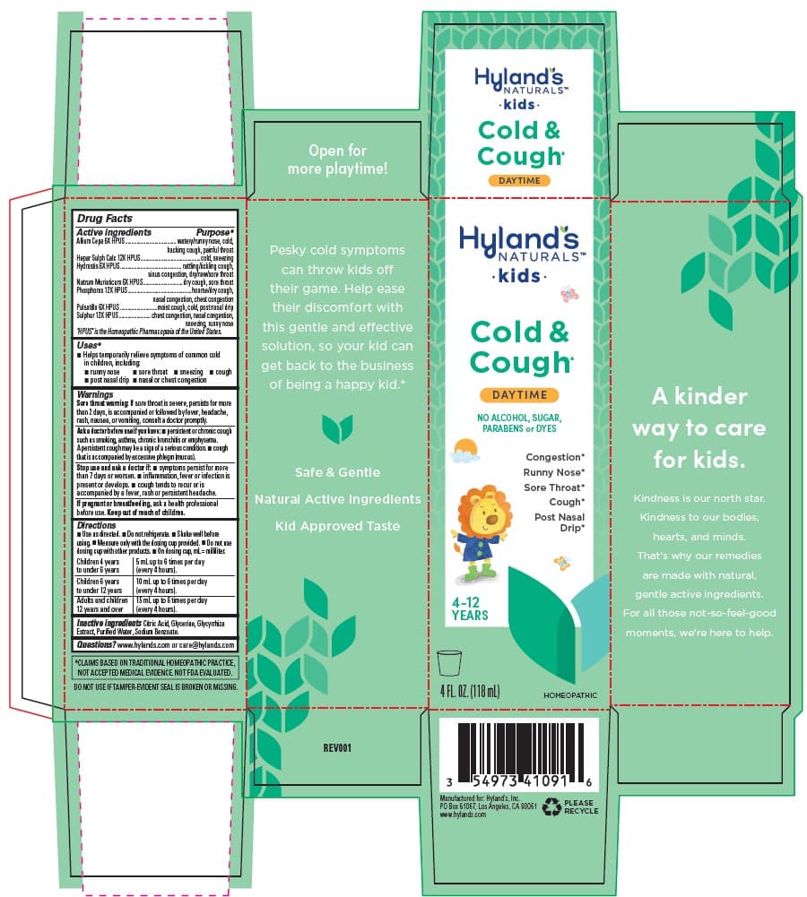 Kids Cold and Cough Daytime package label