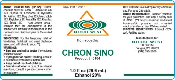 Chron Sino package label