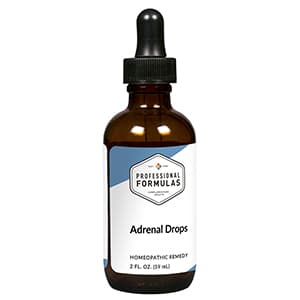 Adrenal Drops package label