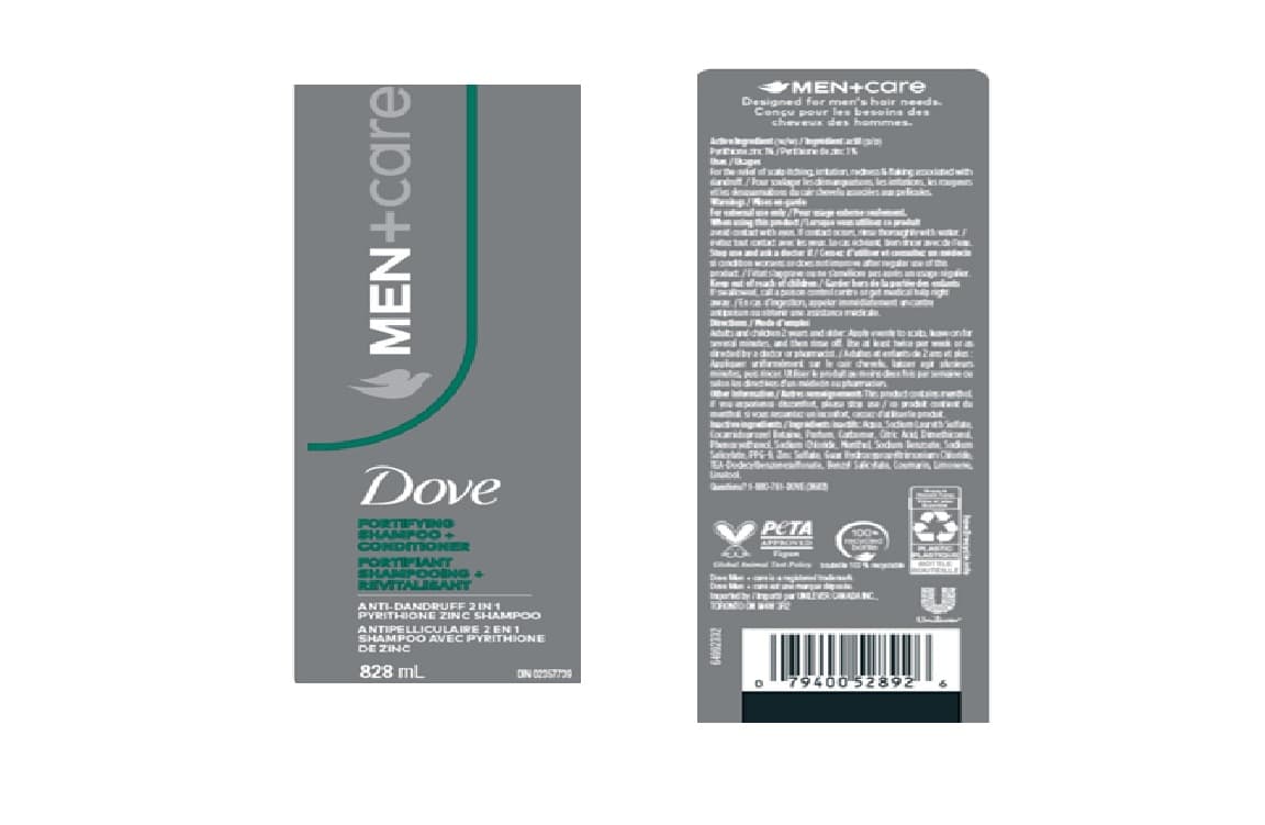 Dove Men Care package label