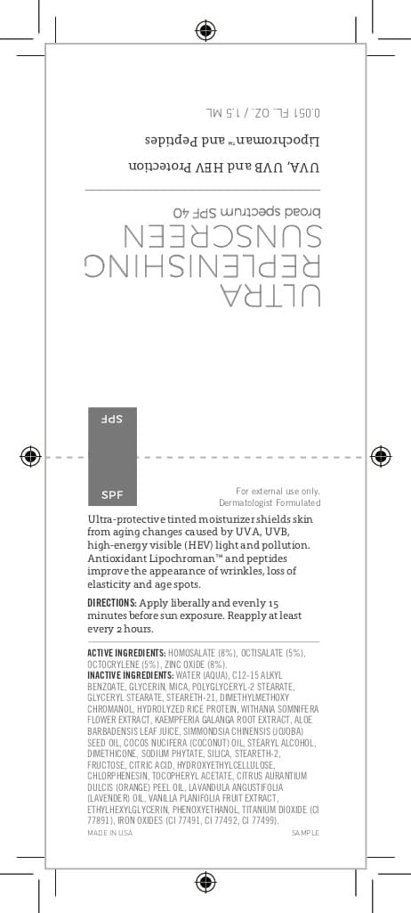 Ultra Replenishing Sunscreen SPF 40 package label