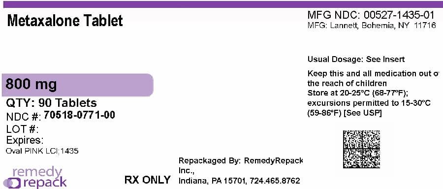 Metaxalone package label