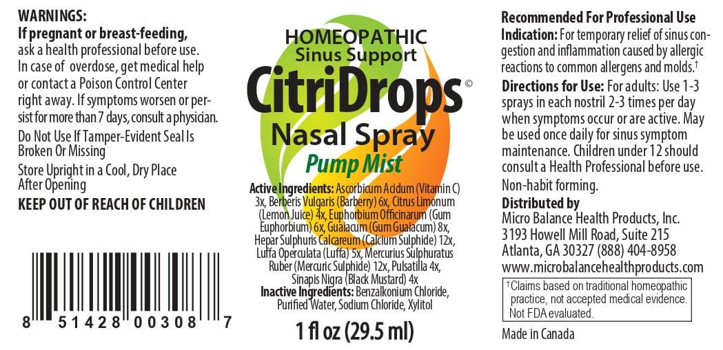 Citridrops package label