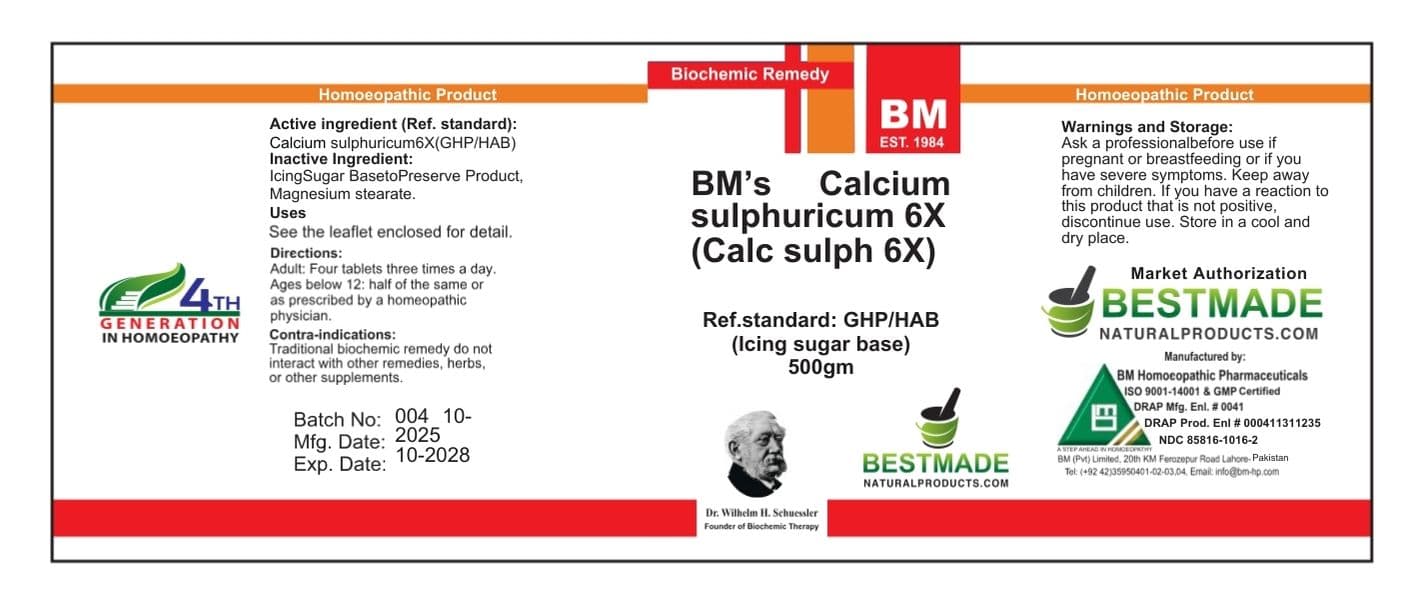 Bm Calc Sulph Icing Sugar package label