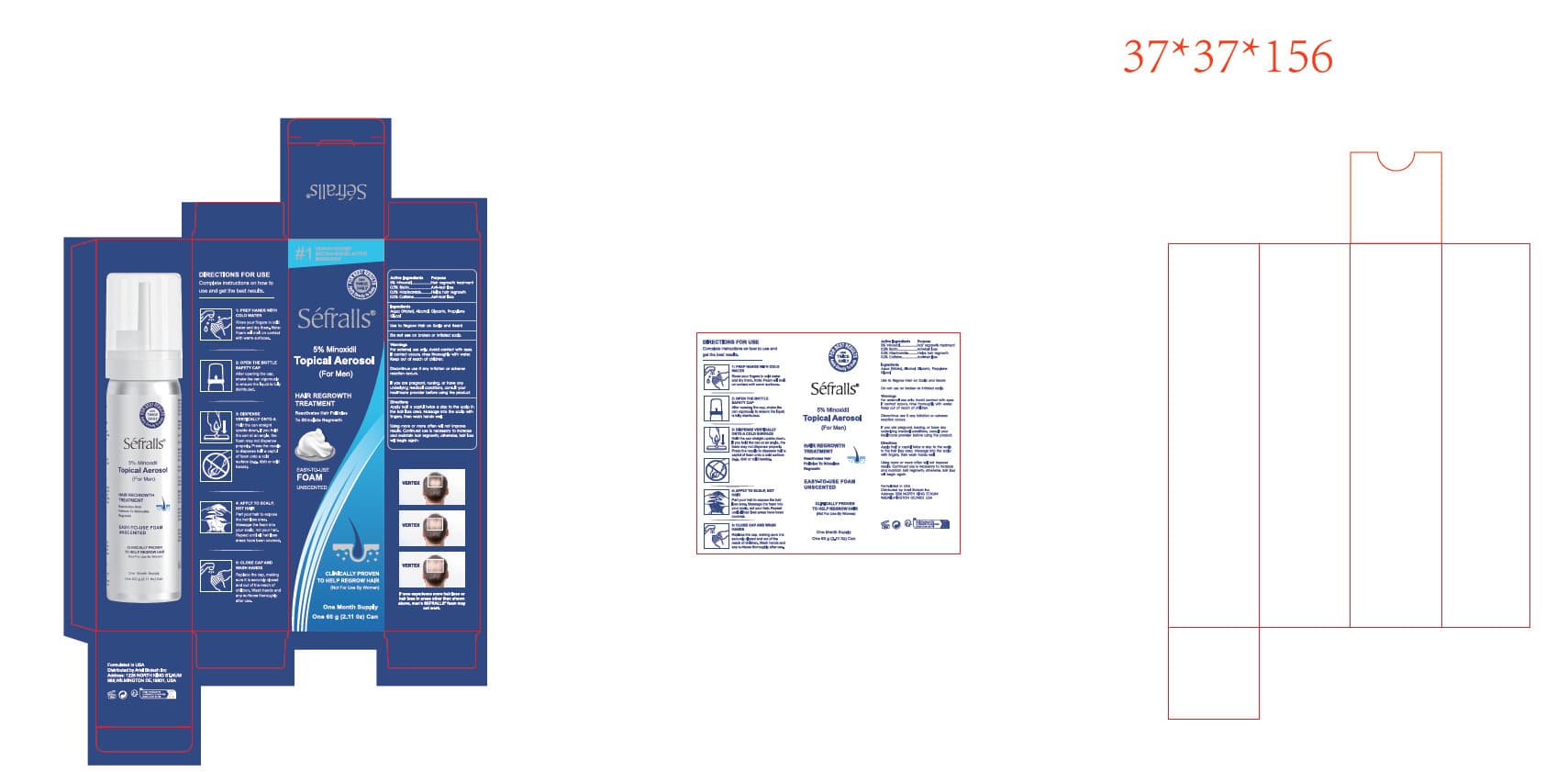 5% Minoxidil Hair Growth Foam — Reference image, actual packaging may vary