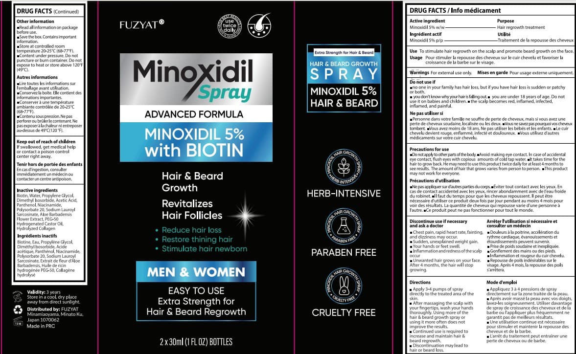 Fuzyat 5% Minoxidil Hair Growth for Men and Women — Reference image, actual packaging may vary