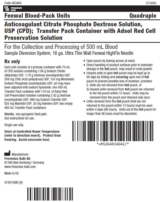 Anticoagulant Citrate Phosphate Dextrose (cpd) Solution — Reference image, actual packaging may vary