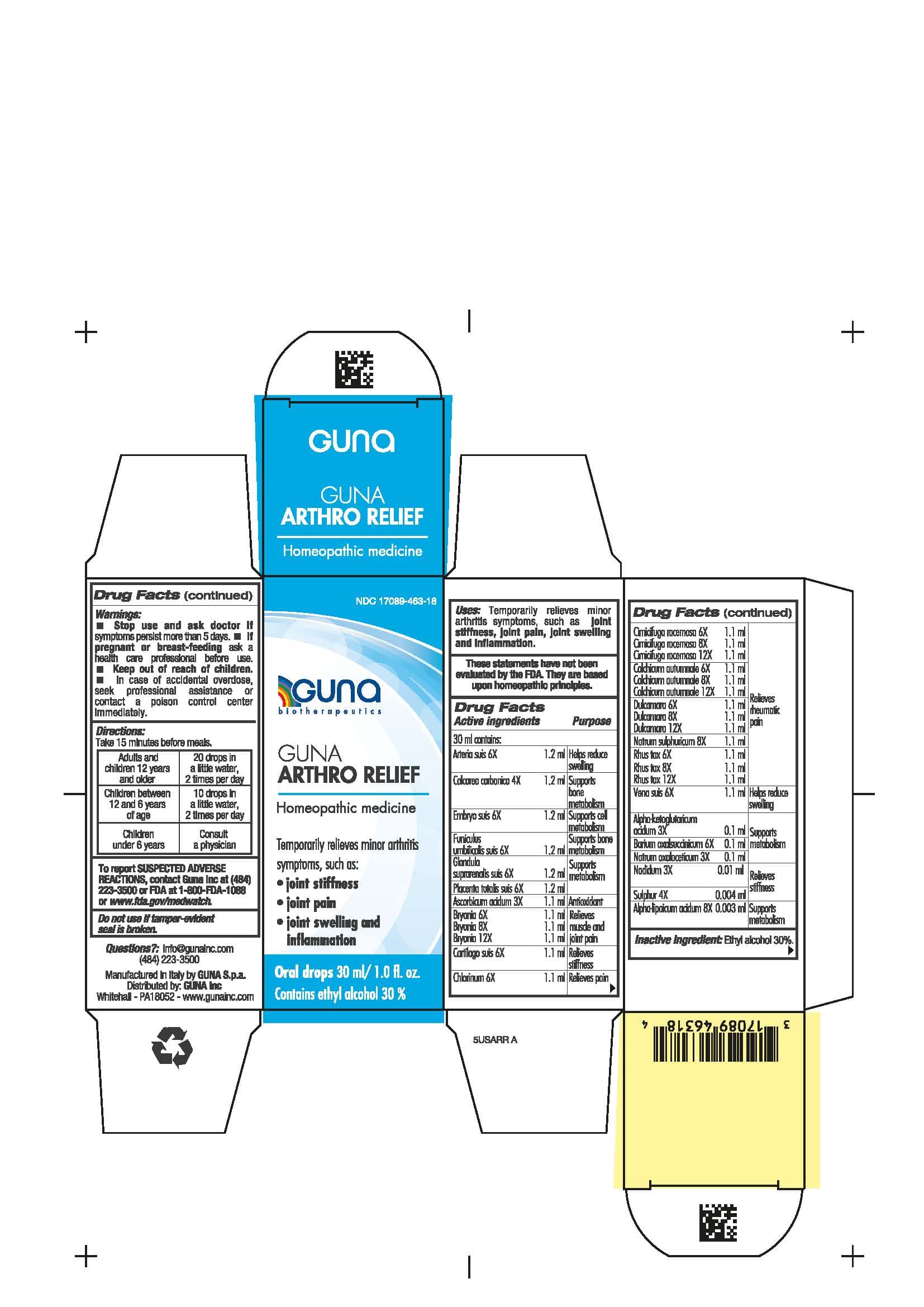 Guna Arthro Relief — Reference image, actual packaging may vary