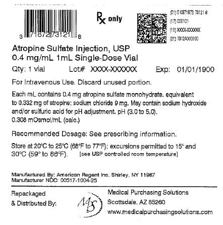 Atropine Sulfate — Reference image, actual packaging may vary