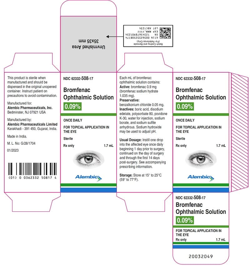 Bromfenac Ophthalmic Solution 0.09% — Reference image, actual packaging may vary