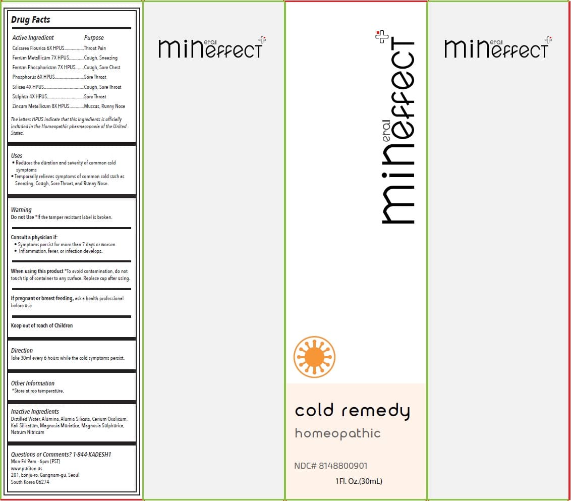 Mineffect Cold Remedy — Reference image, actual packaging may vary