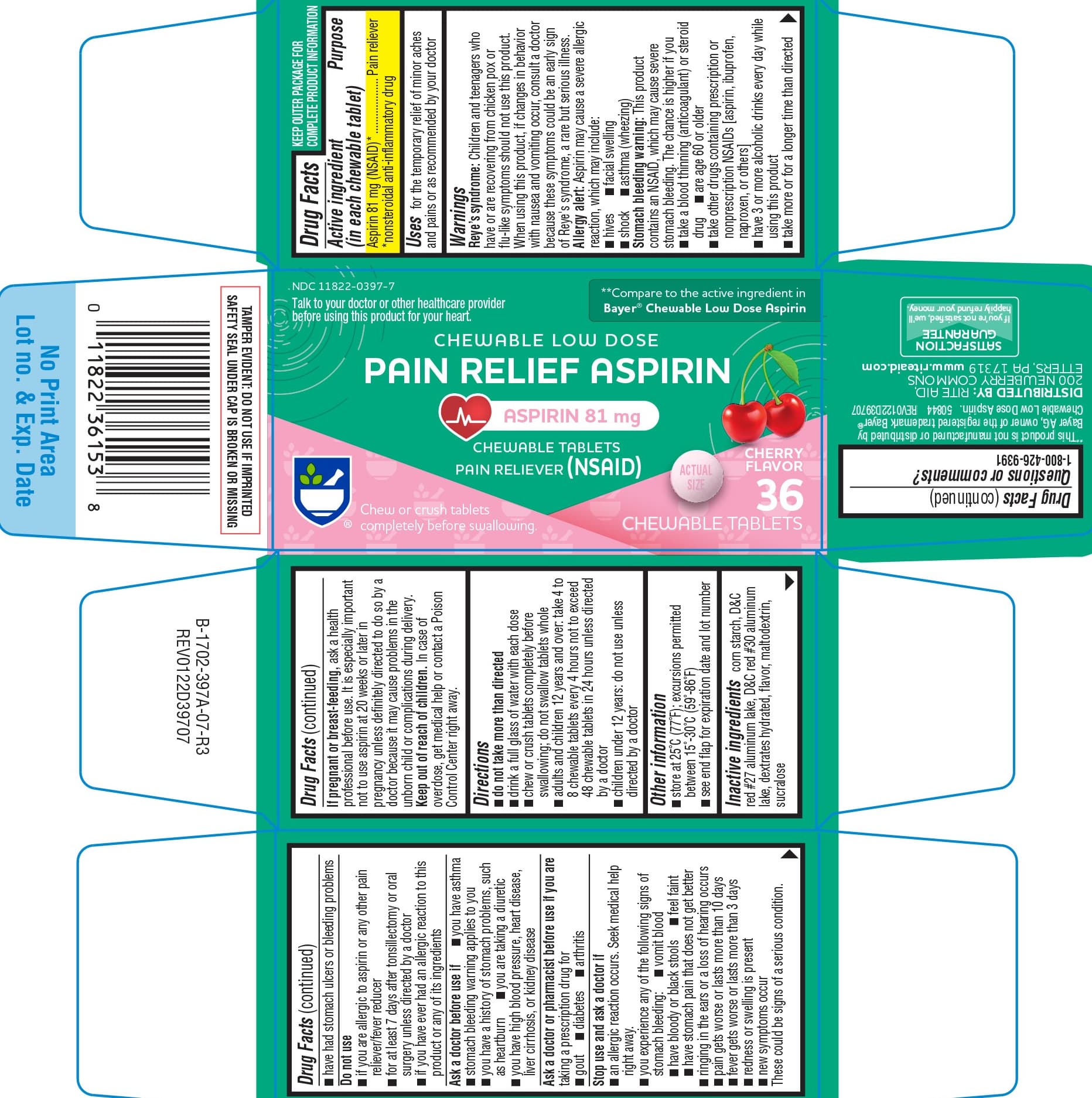 Chewable Aspirin — Reference image, actual packaging may vary