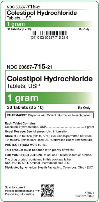 Colestipol Hydrochloride — Reference image, actual packaging may vary