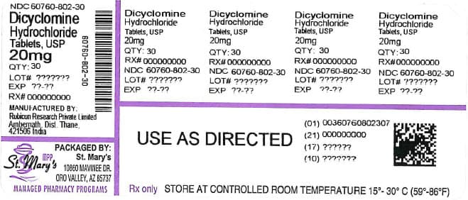 Dicyclomine Hydrochloride — Reference image, actual packaging may vary