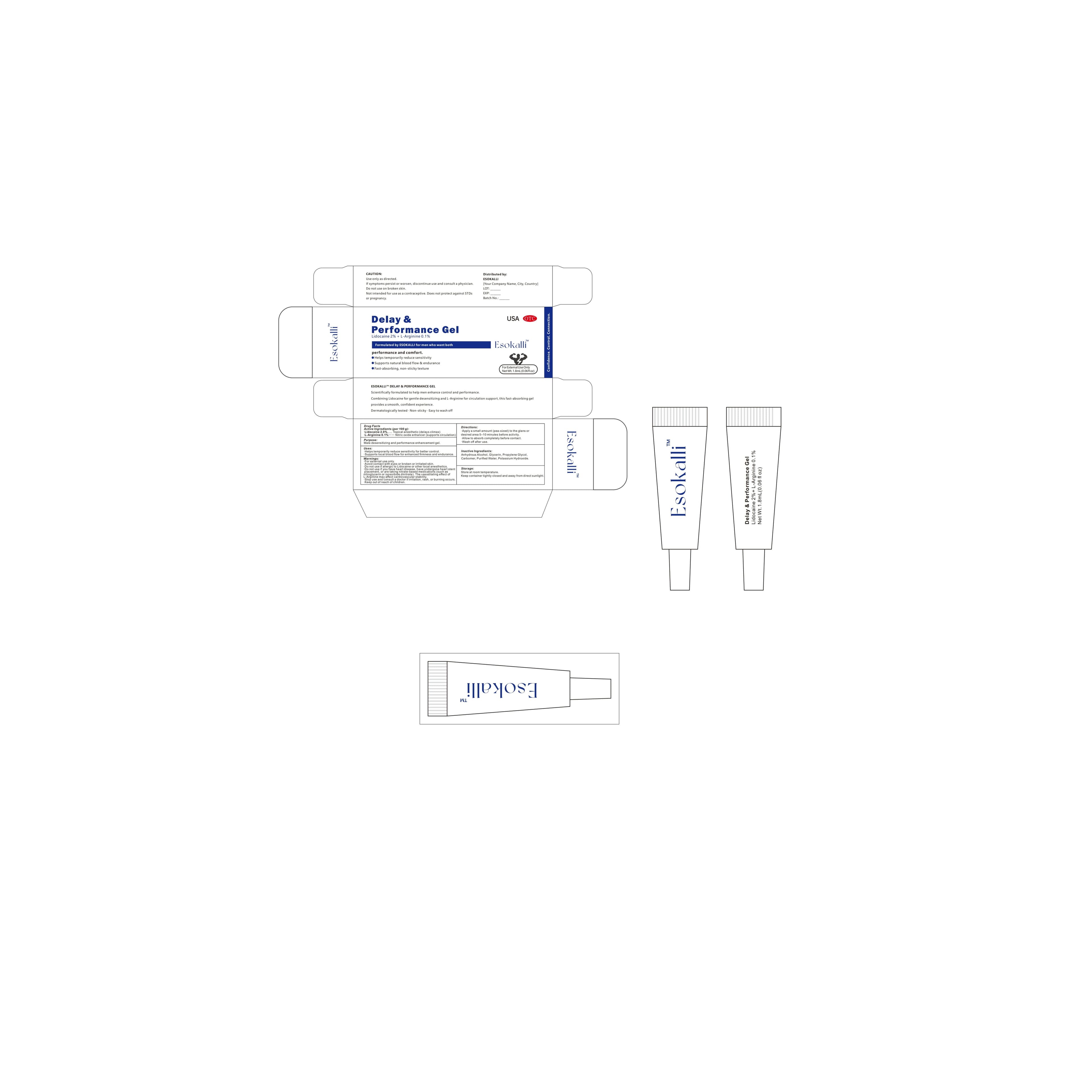Esokalli Delay Performance Gel — Reference image, actual packaging may vary