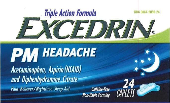 Excedrin Pm Triple Action Caplets (Acetaminophen, Aspirin (nsaid) and Diphenhydramine Citrate) package label