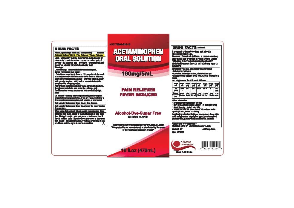 Acetaminophen 160mg/5ml package label