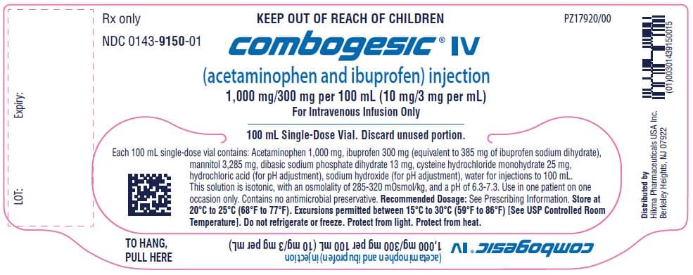 Combogesic IV (Acetaminophen and Ibuprofen Injection) package label