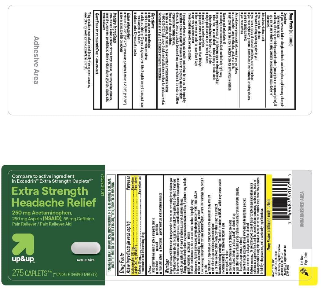 Acetaminophen Aspirin Caffeine package label