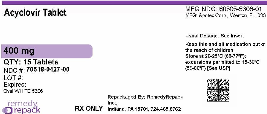 Acyclovir package label
