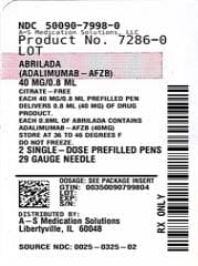 Humira (Adalimumab) package label