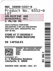 Lotrel (Amlodipine Besylate and Benazepril Hydrochloride) package label