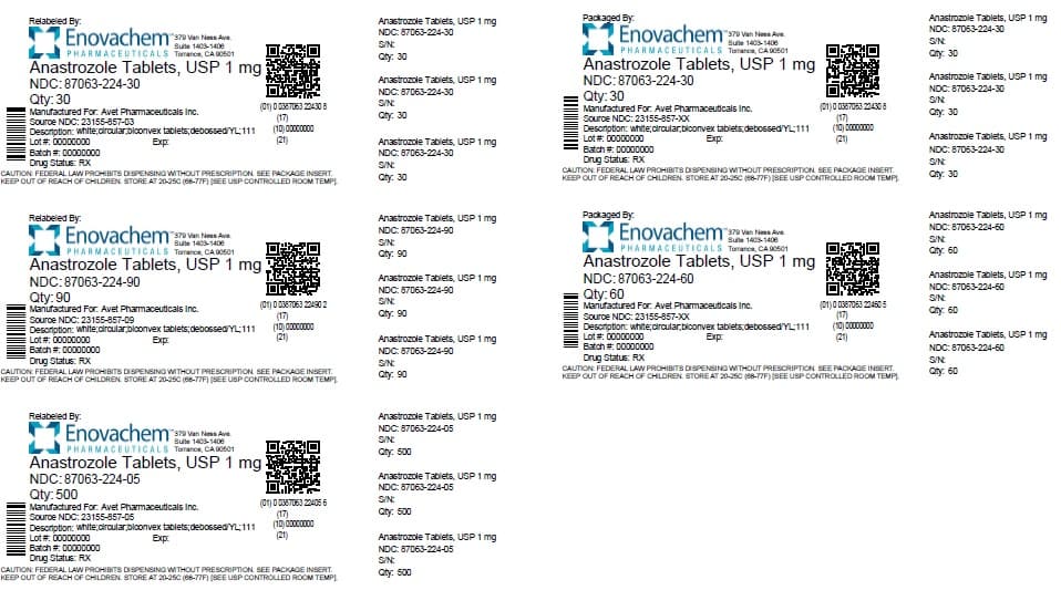 Anastrozole Tablets package label