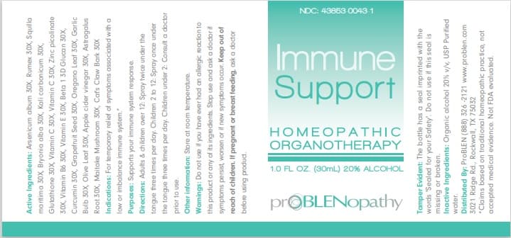 Immune Support (Arsenicum Album, Rumex, Squilla Maritima, Bryonia Alba, Kali Carbonicum, Glutathione, Vitamin C, Vitamin C, Zinc Picolinate, Vitamin B, Vitamin E, Beta Glucan, Curcumin, Grapefruit Seed, Oregano Leaf, Garlic Bulb, Olive Leaf, Apple Cider Vinegar, Astragalus Root, Maitake Mushroom, Cats Claw Bark) package label