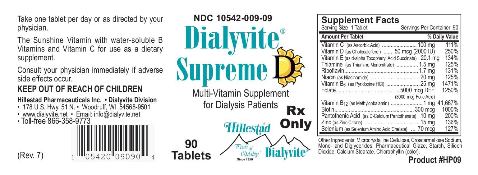 Dialyvite (Ascorbic Acid, Thiamine, Riboflavin, Niacinamide, Pyridoxine, Folic Acid, Cobalamin, Biotin, Pantothenic Acid) package label