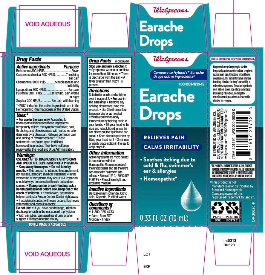 Earache Drops (Belladonna Leaf, Calcium Carbonate, Chamomile, Lycopodium Clavatum Spore, Anemone Patens, and Sulfur) package label