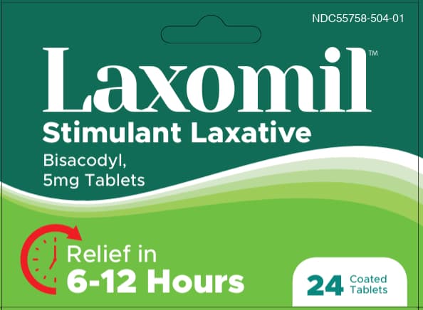Laxomil (Bisacodyl 5mg) package label