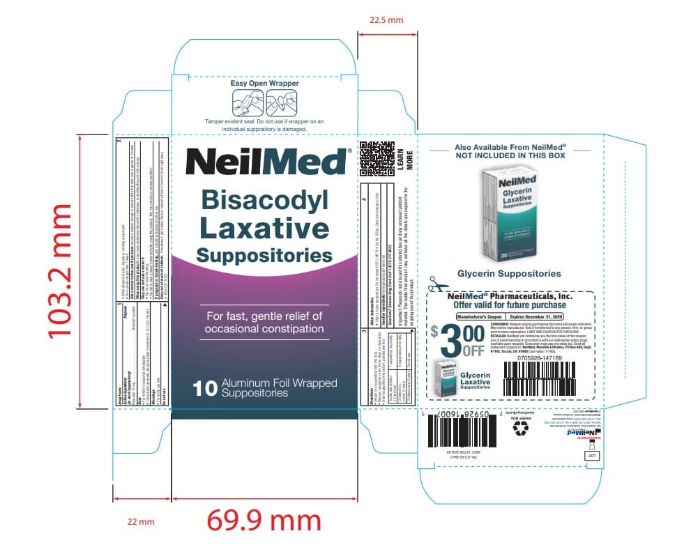 Bisacodyl Suppositories package label