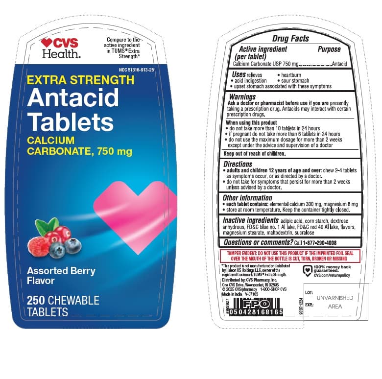 Calcium Carbonate 750 Mg - Assorted Berries package label