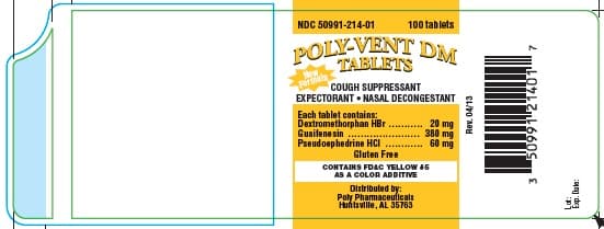Poly-Vent Dm (Dextromethorphan Hbr, Guaifenesin and Pseudoephedrine HCL) package label
