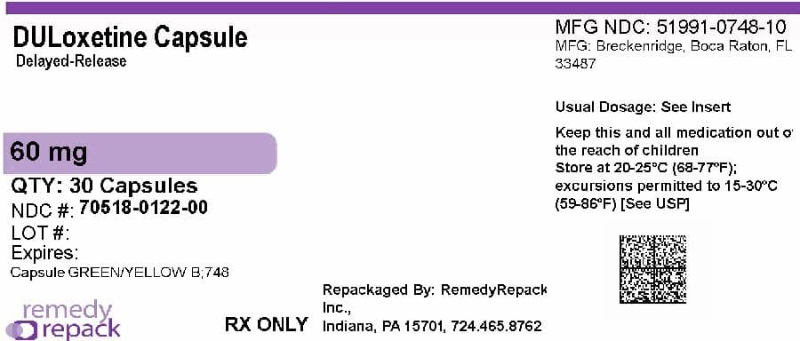 Cymbalta (Duloxetine Hydrochloride) package label