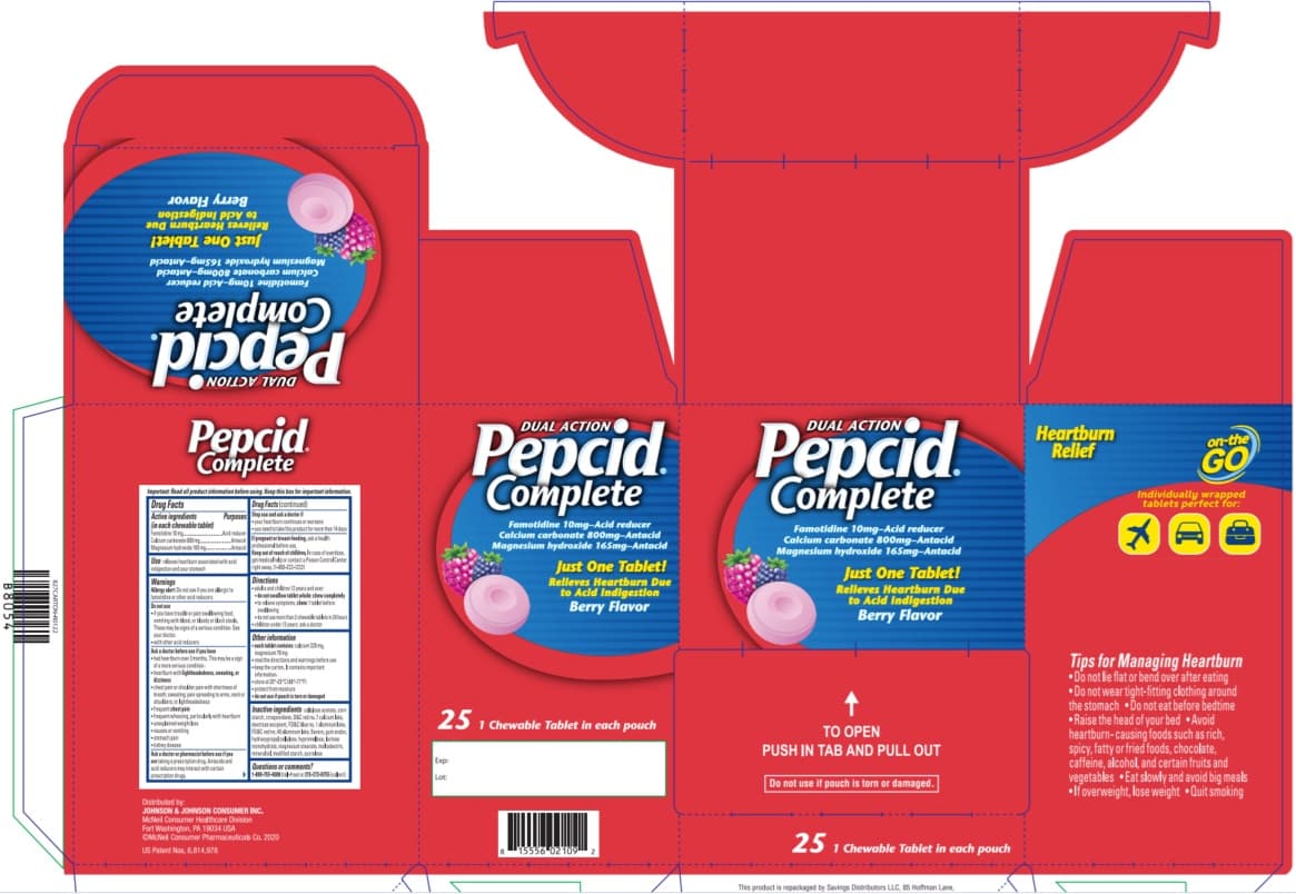 Famotidine, Calcium Carbonate and Magnesium Hydroxide package label