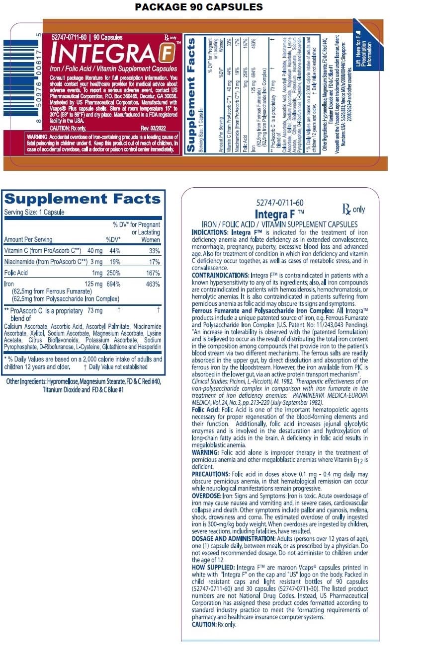 Integra F (Ferrous Fumarate and Polysacchride Iron Complex and Folic Acid) package label
