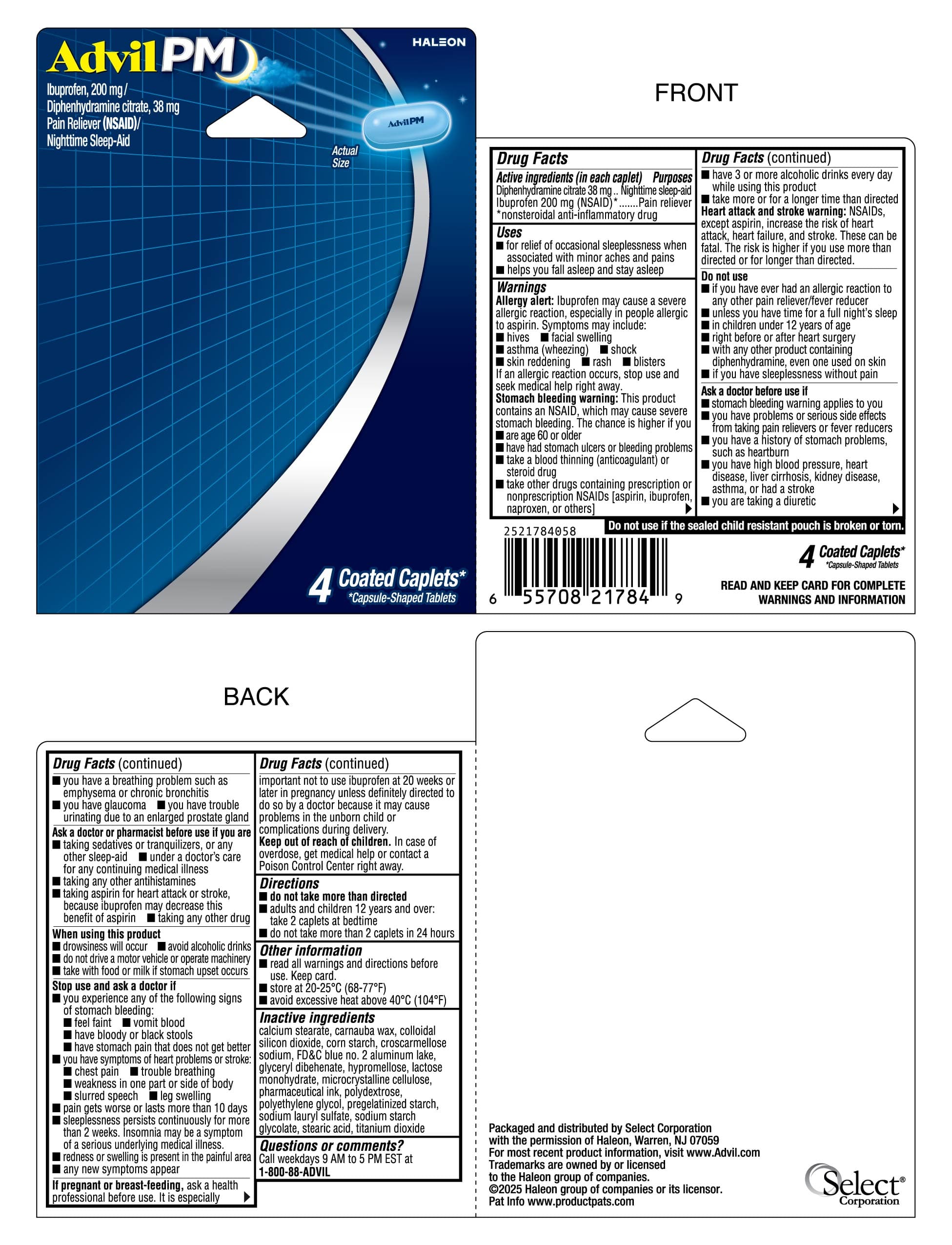 Ibuprofen 200 Mg and Diphenhydramine Citrate 38 Mg (Ibuprofen, Diphenhydramine Citrate) package label