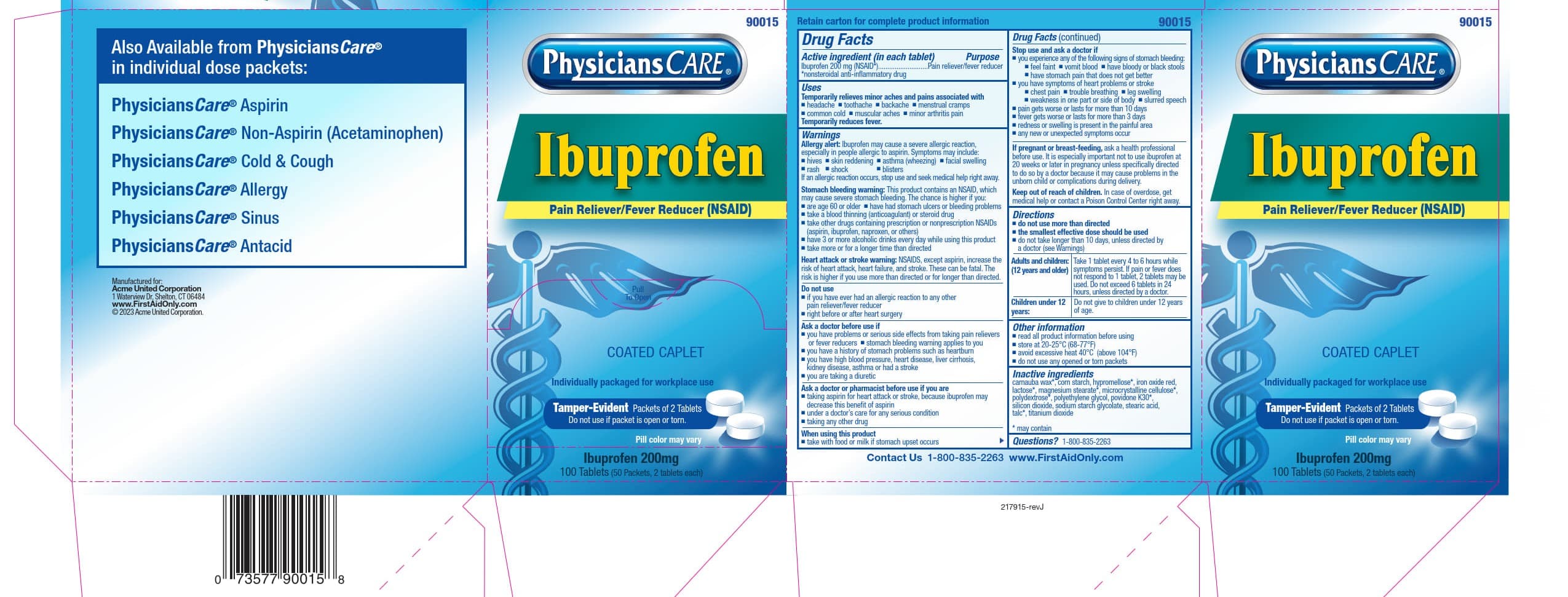 Ibuprofen 200mg package label