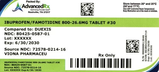 Ibuprofen and Famotidine package label