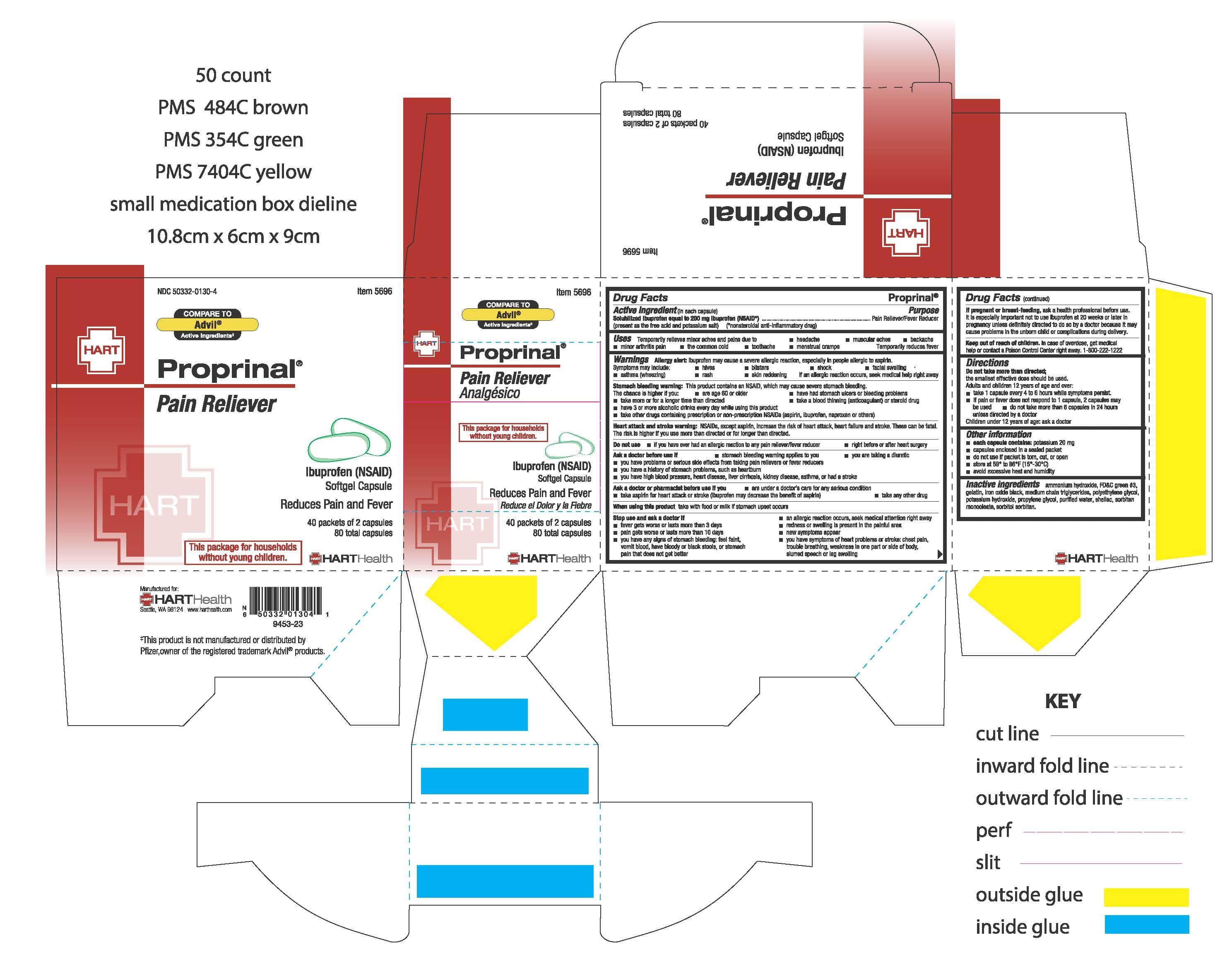 Proprinal (Ibuprofen Capsules 200 Mg) package label