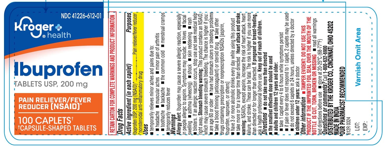 Ibuprofen Tablets Usp, 200mg package label