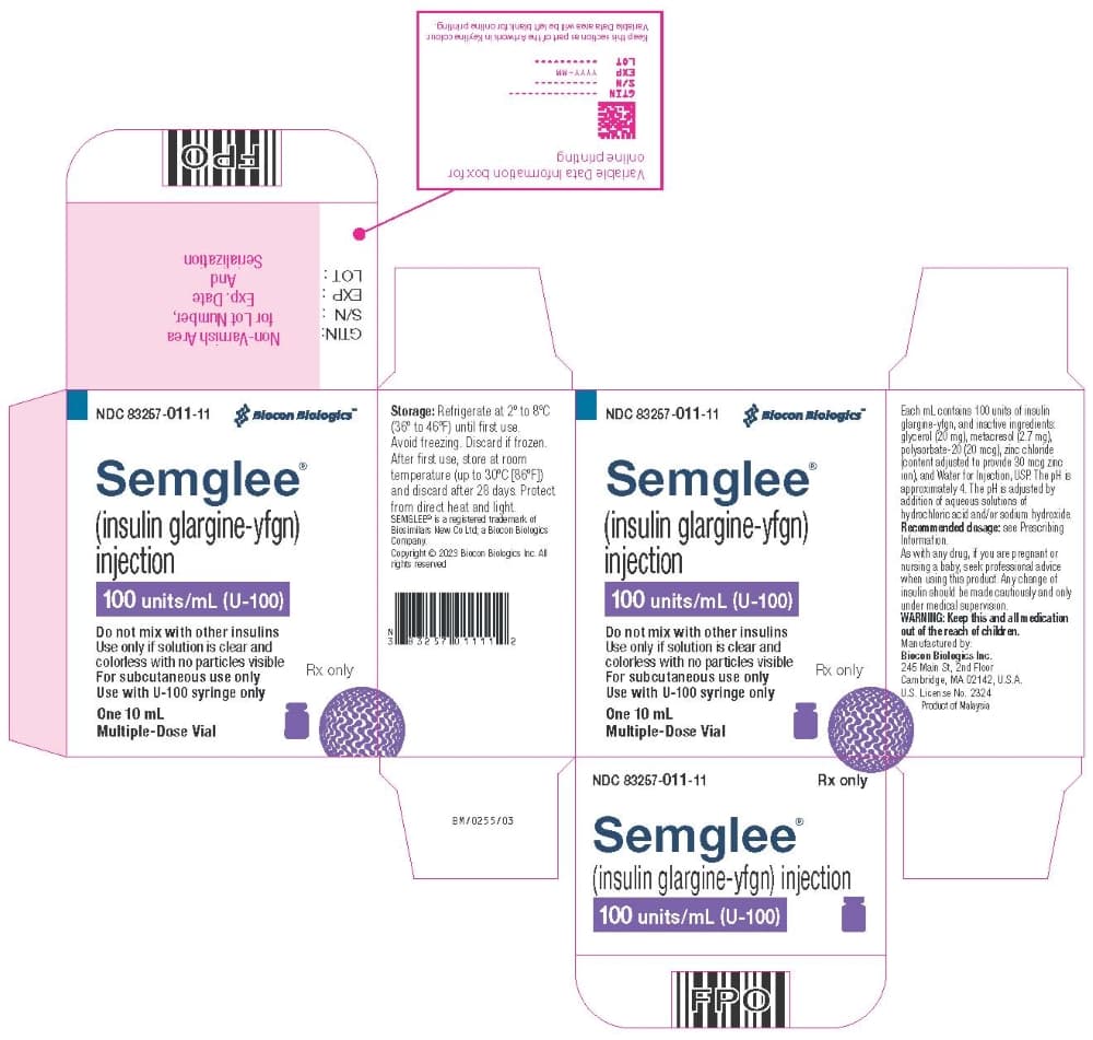 Semglee (Insulin Glargine-Yfgn) package label